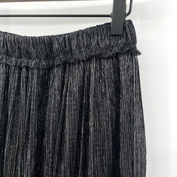 Isabel Marant Etoile‎ Beatrice Midi Skirt Gunmetal Grey Silver Black Metallic Sm - Picture 8 of 16